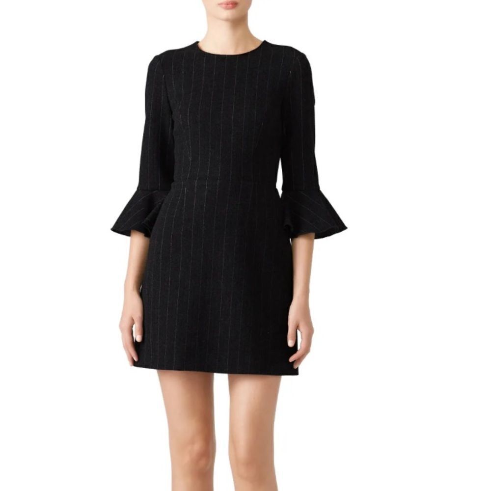 SAYLOR Grey Pinstripe Constance Dress Size Large